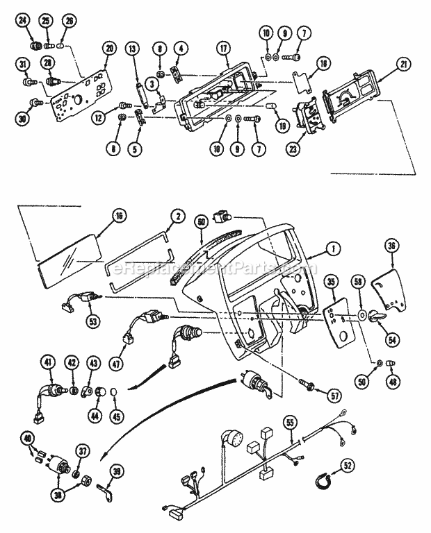 Electric System I Diagram and Parts List for 54A-443D100 Cub Cadet Lawn Tractor